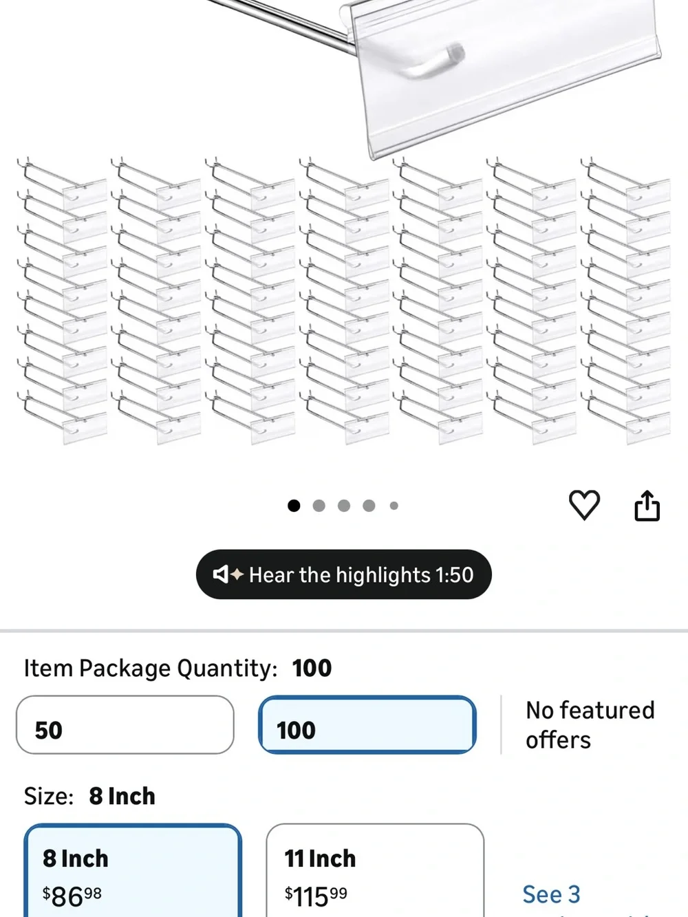 Meral Scan Hooks With Label Holder